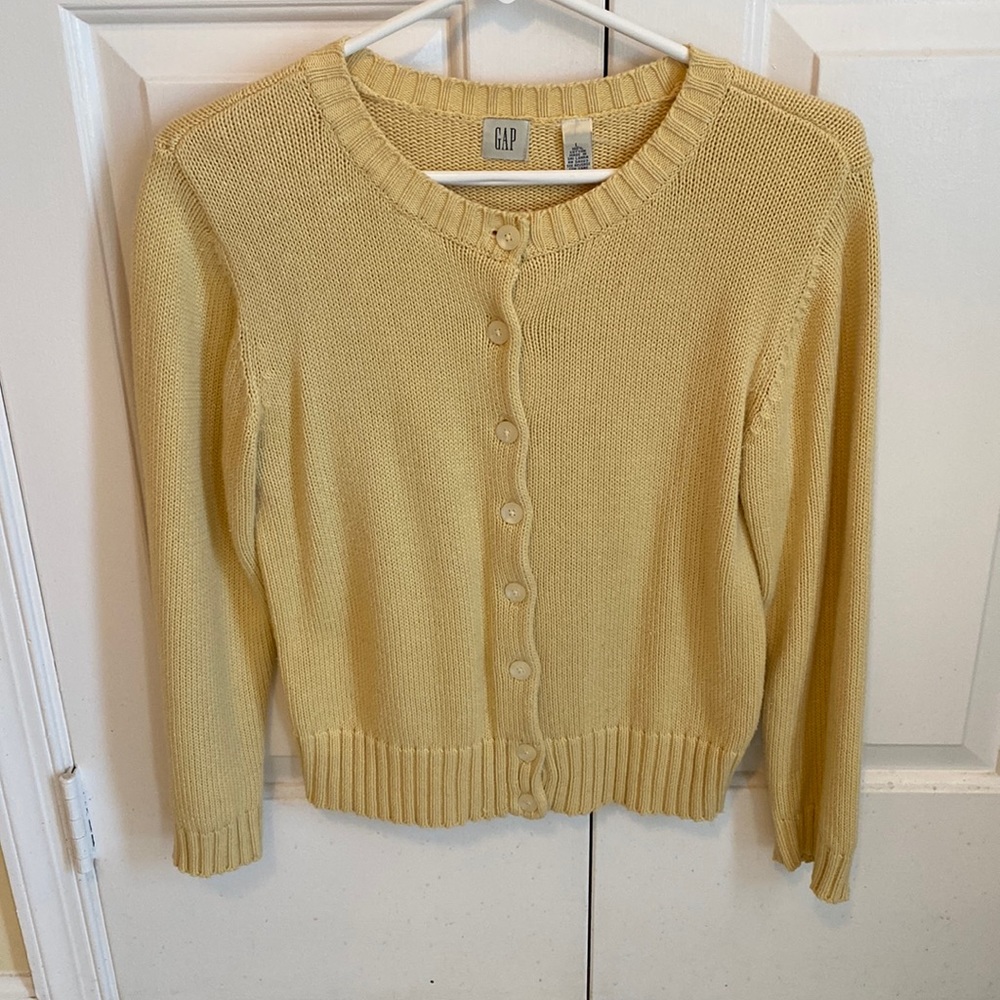 Vintage GAP Girls Yellow Cardigan